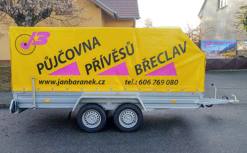 Přívěsný vozík č. 3 - půjčovna vozíků Břeclav